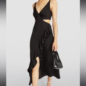 Maje satin cut out dress size 36